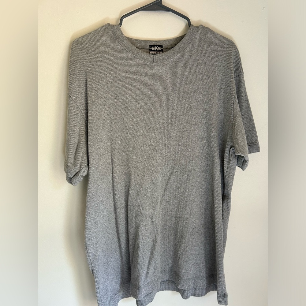 BKE Heather Gray Ribbed Top